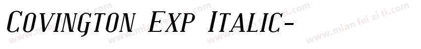 Covington Exp Italic字体转换